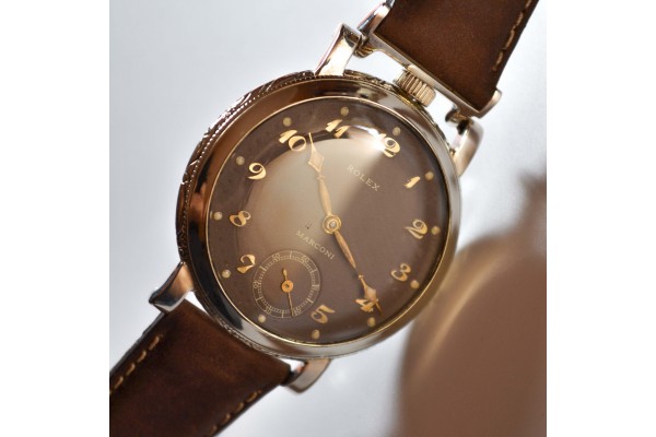 OUT OF STOCK 45 mm antique Rolex Marconi military pilots watch luminous marks vintage mens chronometer art deco case