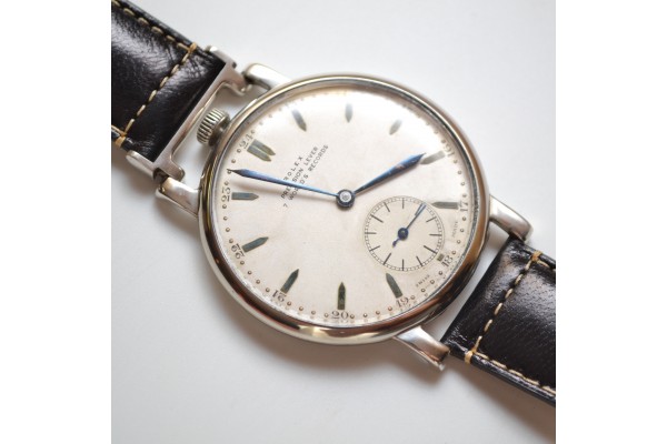 OUT OF STOCK 47mm Rolex chronometer precision vintage pre explorer dress mens WW2 watch antique tropical dial fully original
