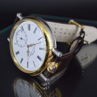 J. Assmann Glashutte A. Lange Antique WW1 military perfect silver timepiece