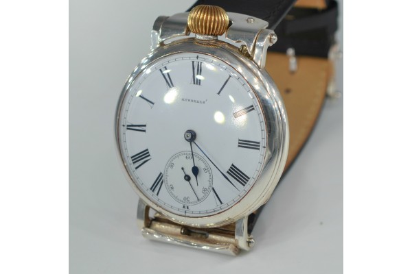 SOLD: Russell Longines High Grade Silver Men's Wrist Watch 1880 Military WW1 Trench 