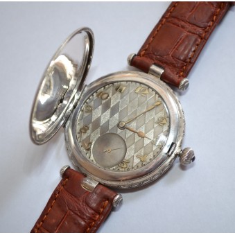 Rolex Marconi Full Hunter WW1 Trench Men’s Watch Solid Silver All Original