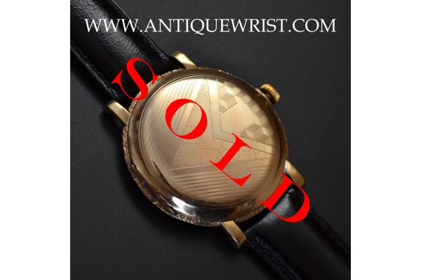 OUT OF STOCK Antique Rolex Marconi full hunter gold plated stunning engraved guilloche case dial Art Deco mens watch