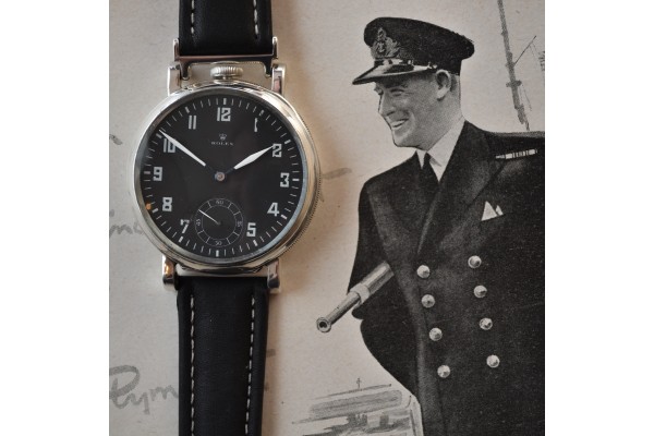 OUT OF STOCK 50mm Rolex WW1 pilots timepiece broad arrows military antique black men's watch for British Army rare ALD 