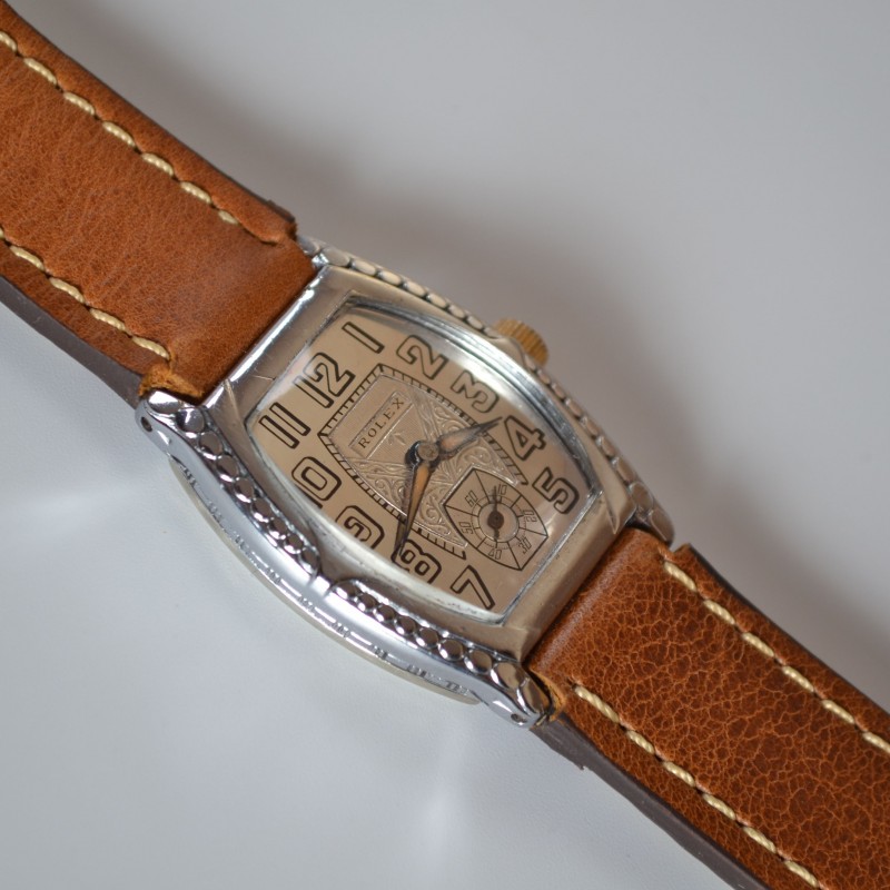 1920s Rolex Tank Watch – Art Deco Era, Original Platinum Dial