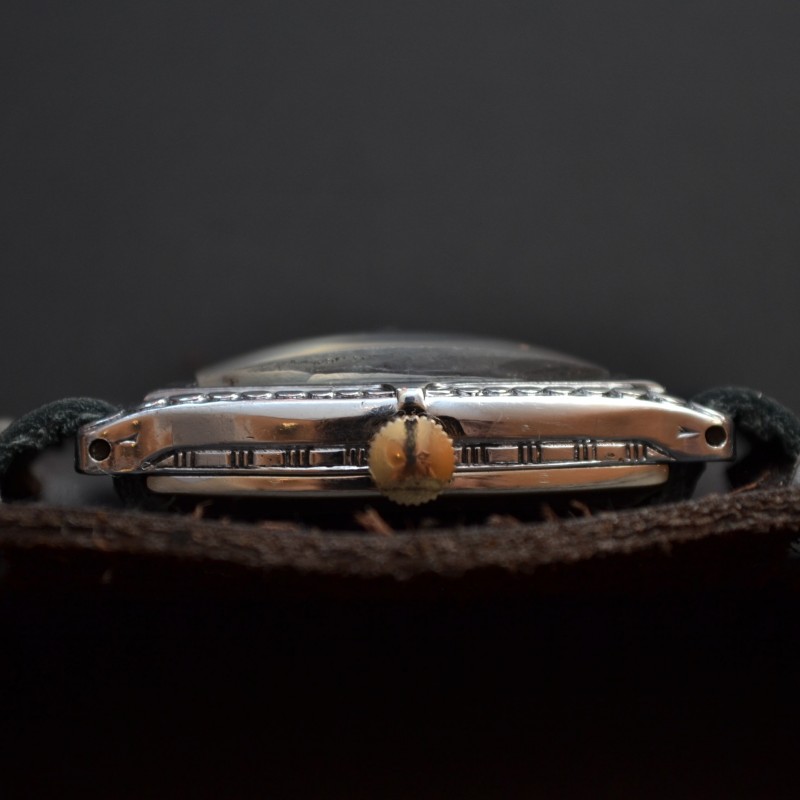 1920s Rolex Tank Watch – Art Deco Era, Original Platinum Dial photo 2