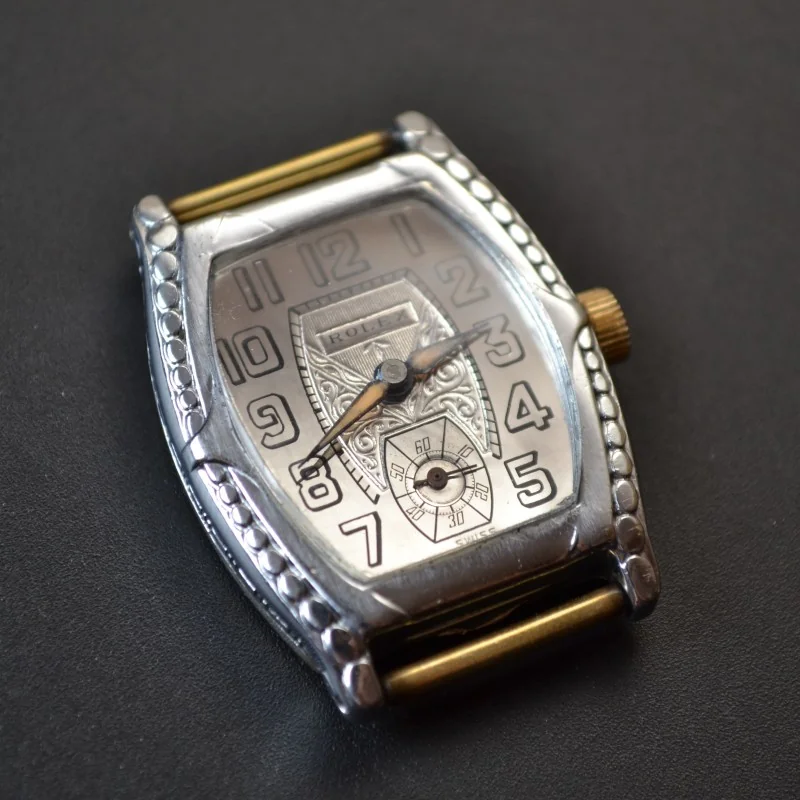 1920s Rolex Tank Watch - Art Deco Era with Immaculate Original Dial (Rare Collector's Piece)