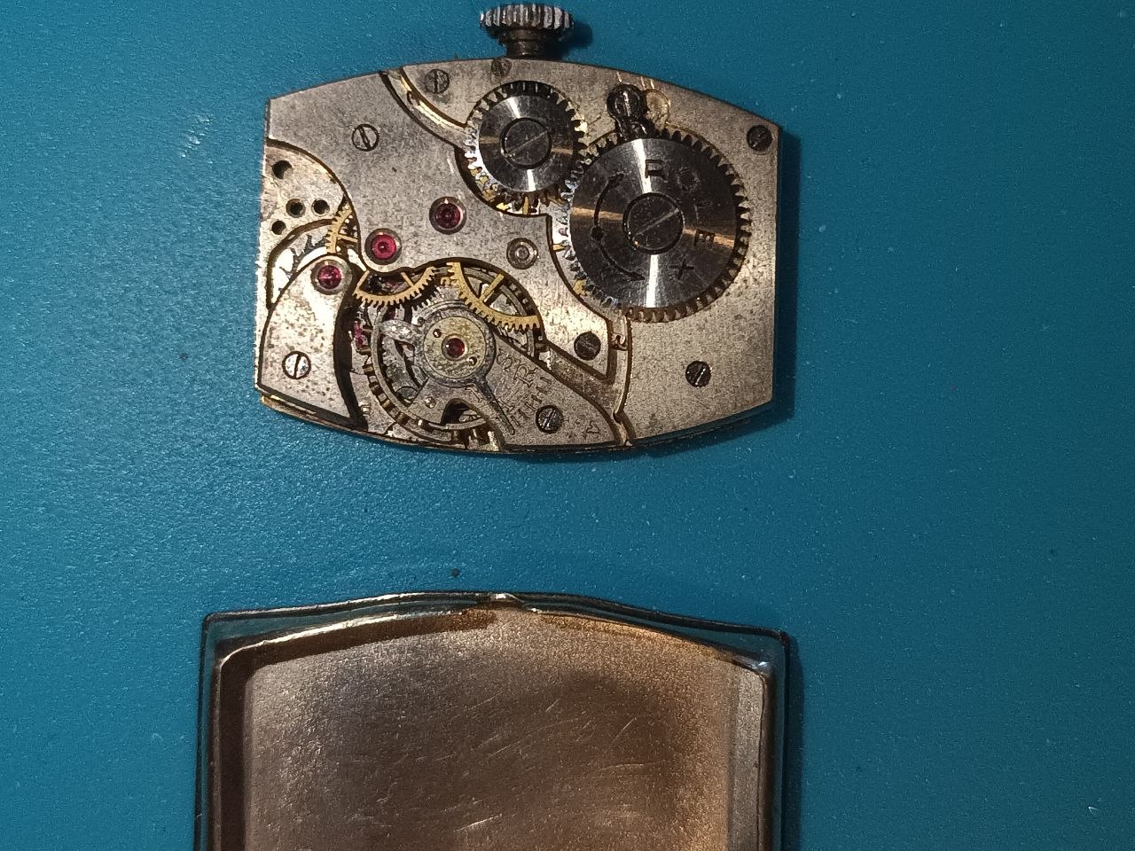 1920s Rolex Tank Watch – Brass Dial photo 4
