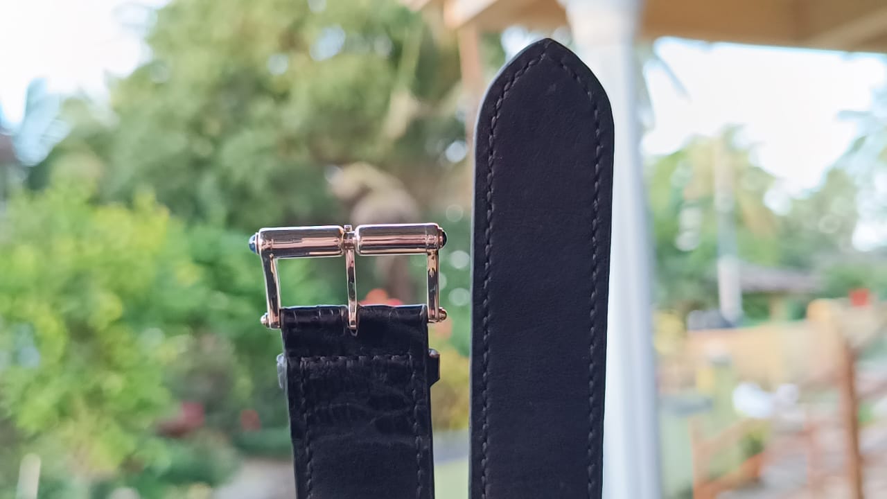 24mm Sterling Silver Buckle Crocodile Leather Watch Strap – Panerai Compatible photo 6