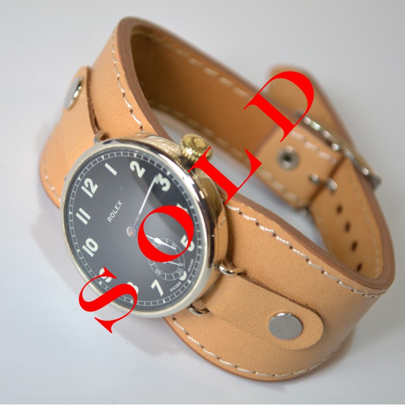 33 mm Rolex trench watch military WW1 vintage chronometer by Hans Wilsdorf