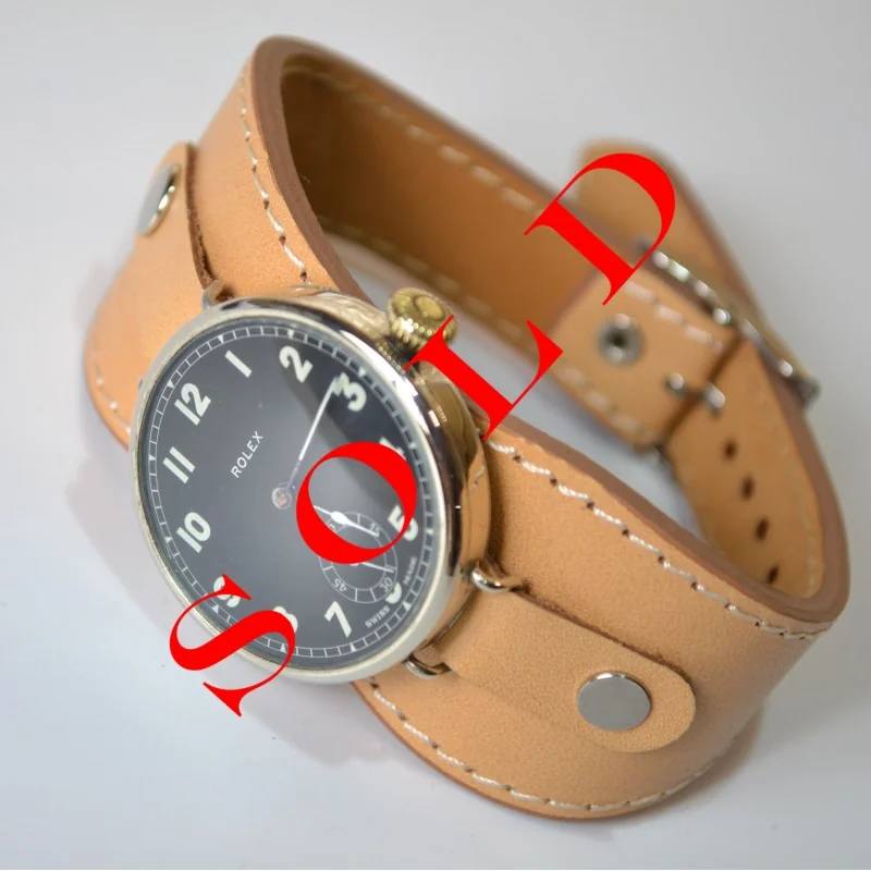 33 mm Rolex trench watch military WW1 vintage chronometer by Hans Wilsdorf