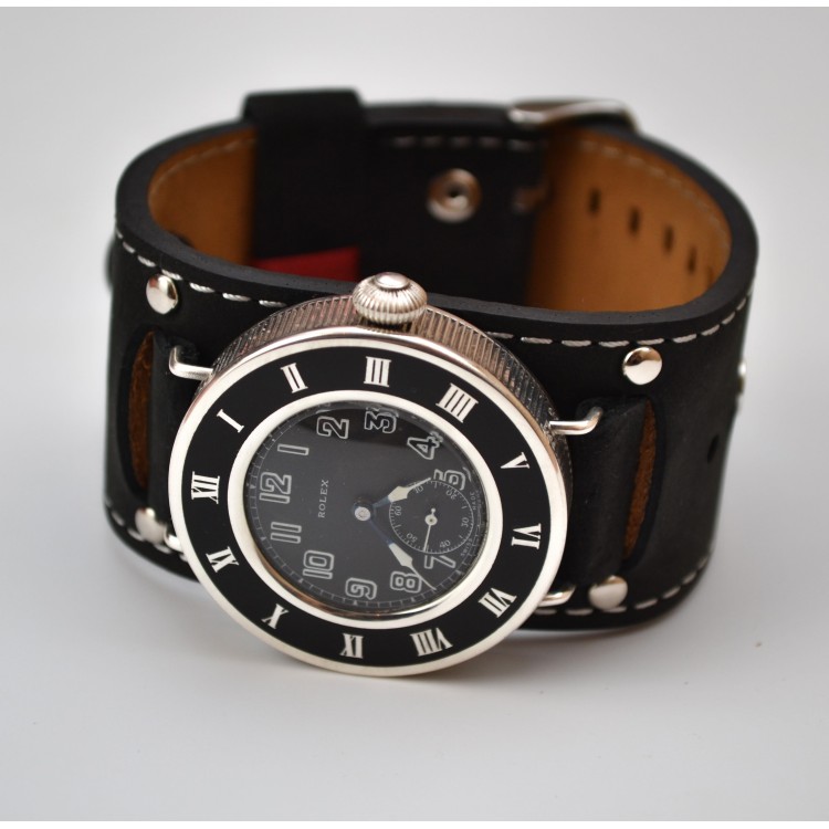 42mm Rolex 1910s Pilots Marine Double Cased WW1 Trench Wire Lug Silver Watch
