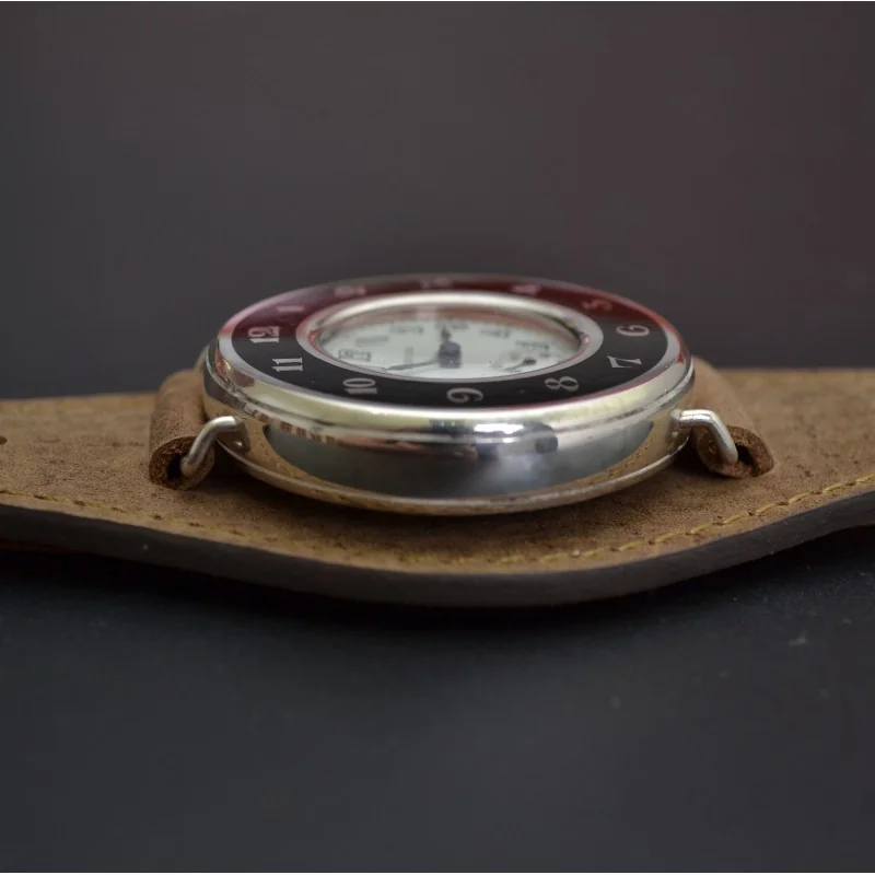 43mm Rolex Rebberg antique 1910s pilots/marine double cased protected military issued WW1 trench silver niello watch