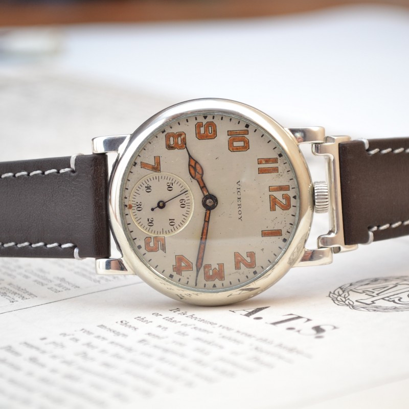 43mm Rolex Viceroy WW2 Pilots Aviator Trench Watch with Military Broad Arrows photo 2