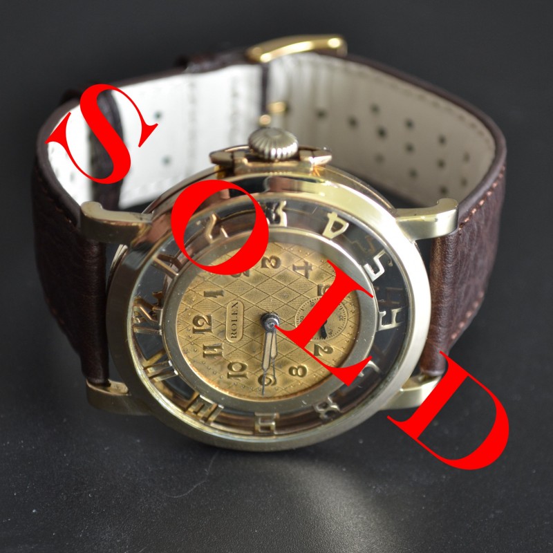 45mm Rolex Skeleton vintage chronometer collectible timepiece superb unique mens watch