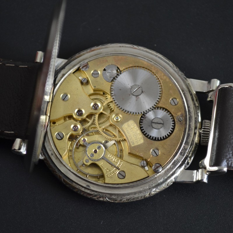 45mm vintage Rolex Unicorn mens watch Art Deco case guiloche dial in near mint condition 15 jewels movement photo 11