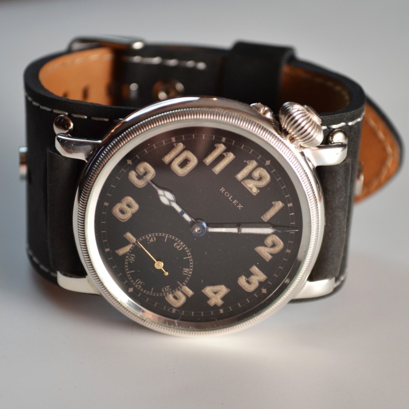 Antique Rolex WW1 RAF Pilot's Watch 1915 – Silver Borgel 46mm
