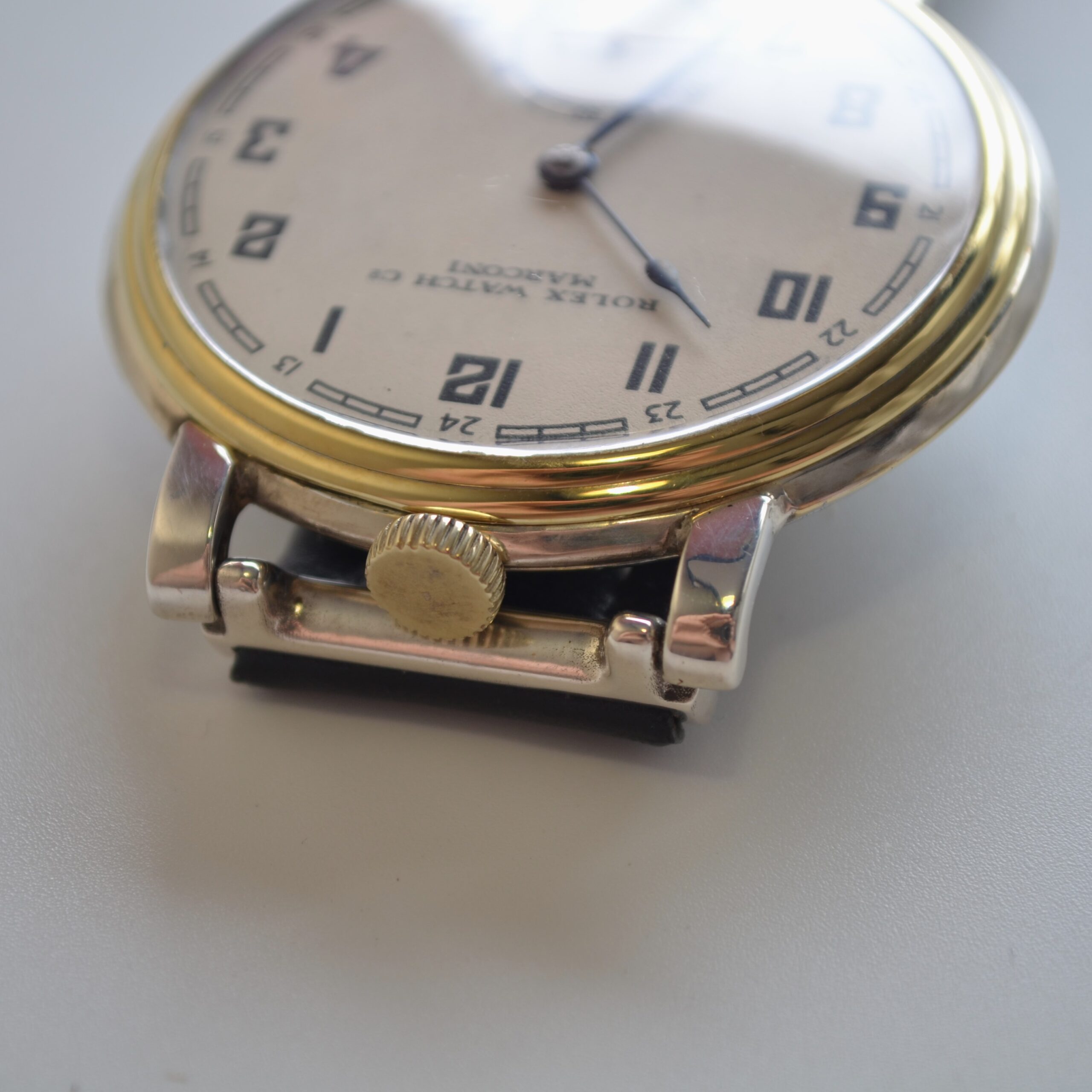 Rolex Marconi 49mm Military Trench Chronometer 1930s – Art Deco Guilloché Dial photo 4