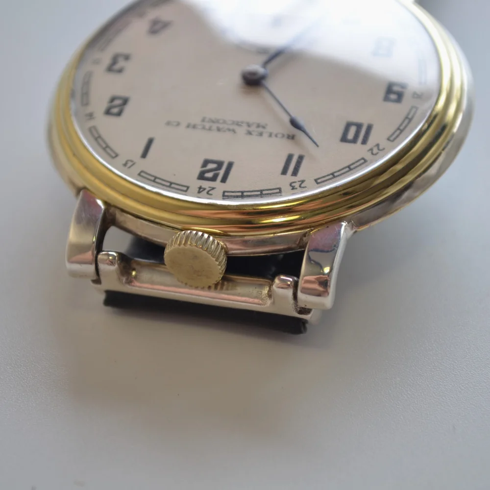 49mm Rolex Marconi Military Trench Chronometer (1930s) - Art Deco Guilloché Dial