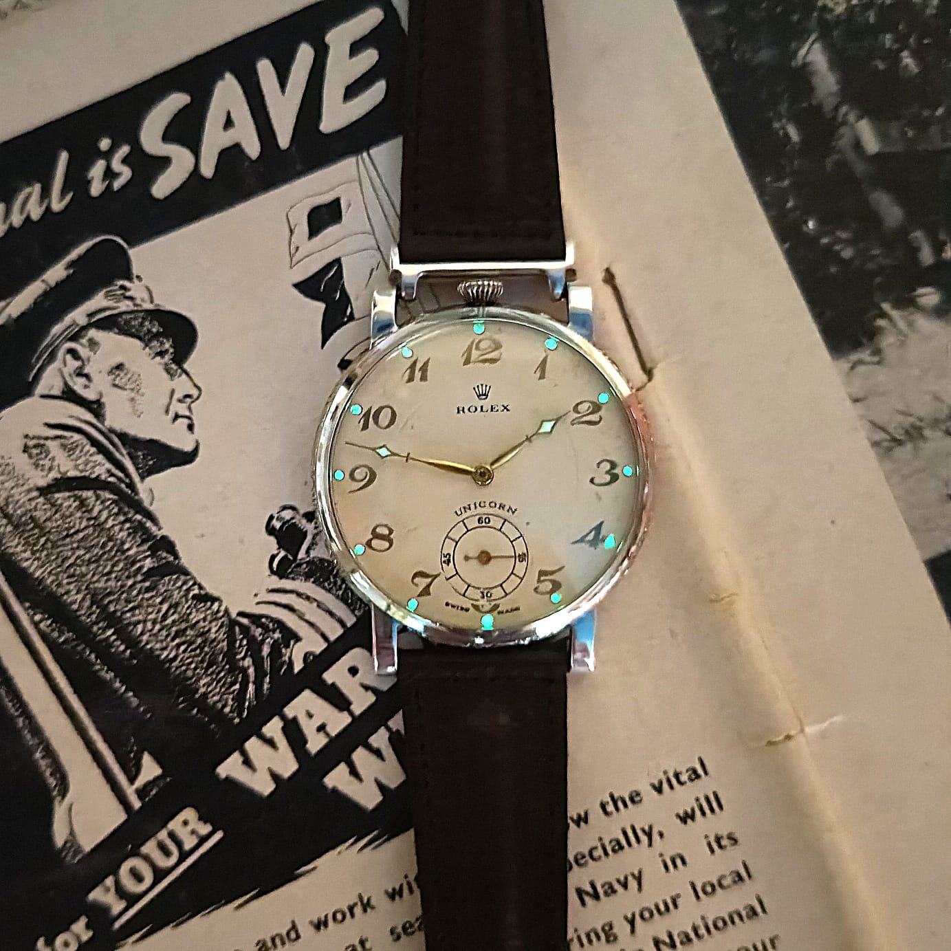 Rolex Unicorn 49mm Geneva Military Chronometer (1930s)