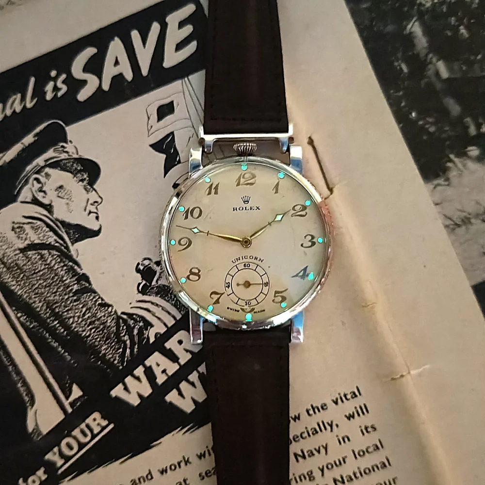 49mm Rolex Unicorn Geneva Military Chronometer (1930s) - Ultra Rare Collector's Timepiece