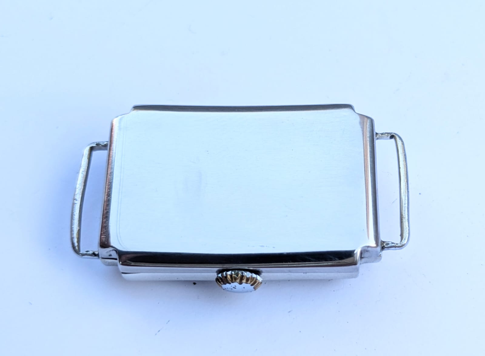 Antique Rolex Rectangular Tank Wristwatch - Art Deco Vintage Swiss Timepiece with Black Exploded Dial circa 1930s