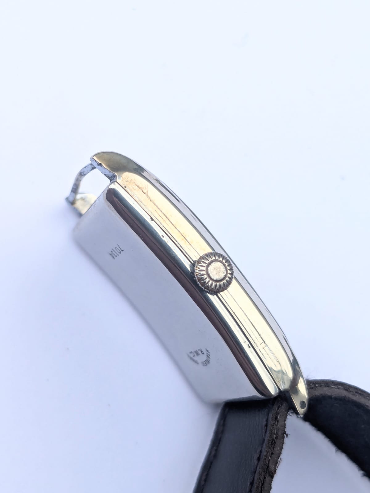 Antique Rolex Rectangular Tank Wristwatch – Rare Vintage Swiss Timepiece with Exploded Dial