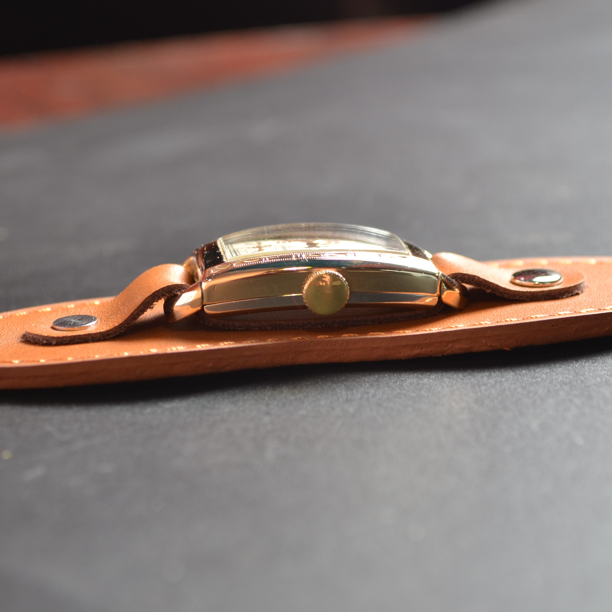 Rolex Art Deco Gold Plated Trench Watch 1930s – Military Officer's Wristwatch photo 7
