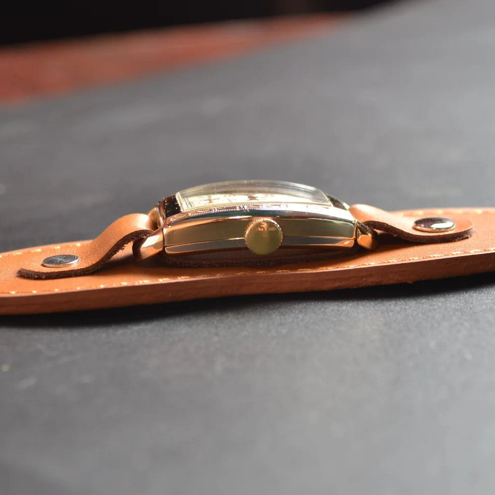 Art Deco Gold Plated Rolex Tank Watch (1930s) - WW1-WW2 Military Officer's Trench Chronometer