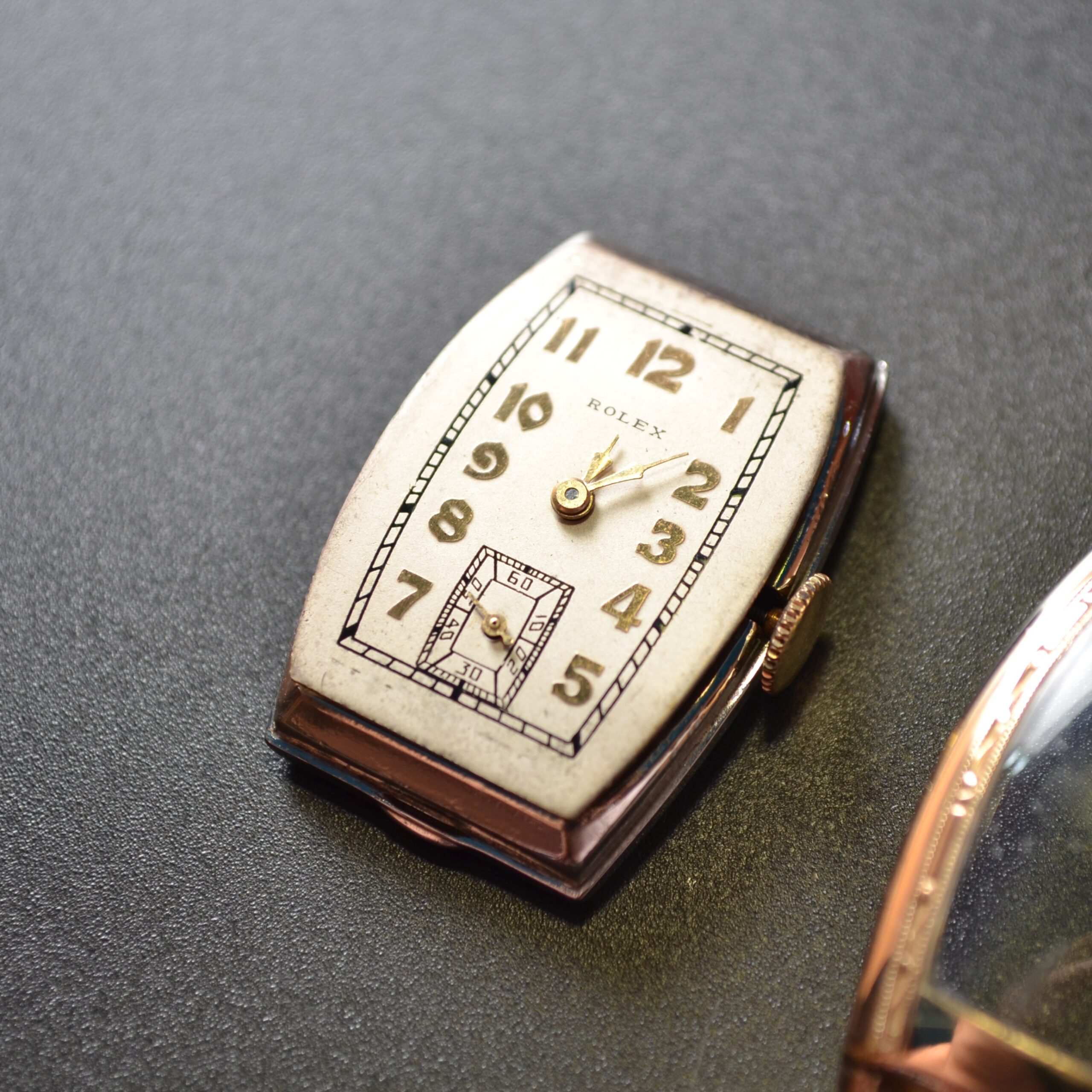 Rolex Art Deco Gold Plated Trench Watch 1930s – Military Officer's Wristwatch photo 12