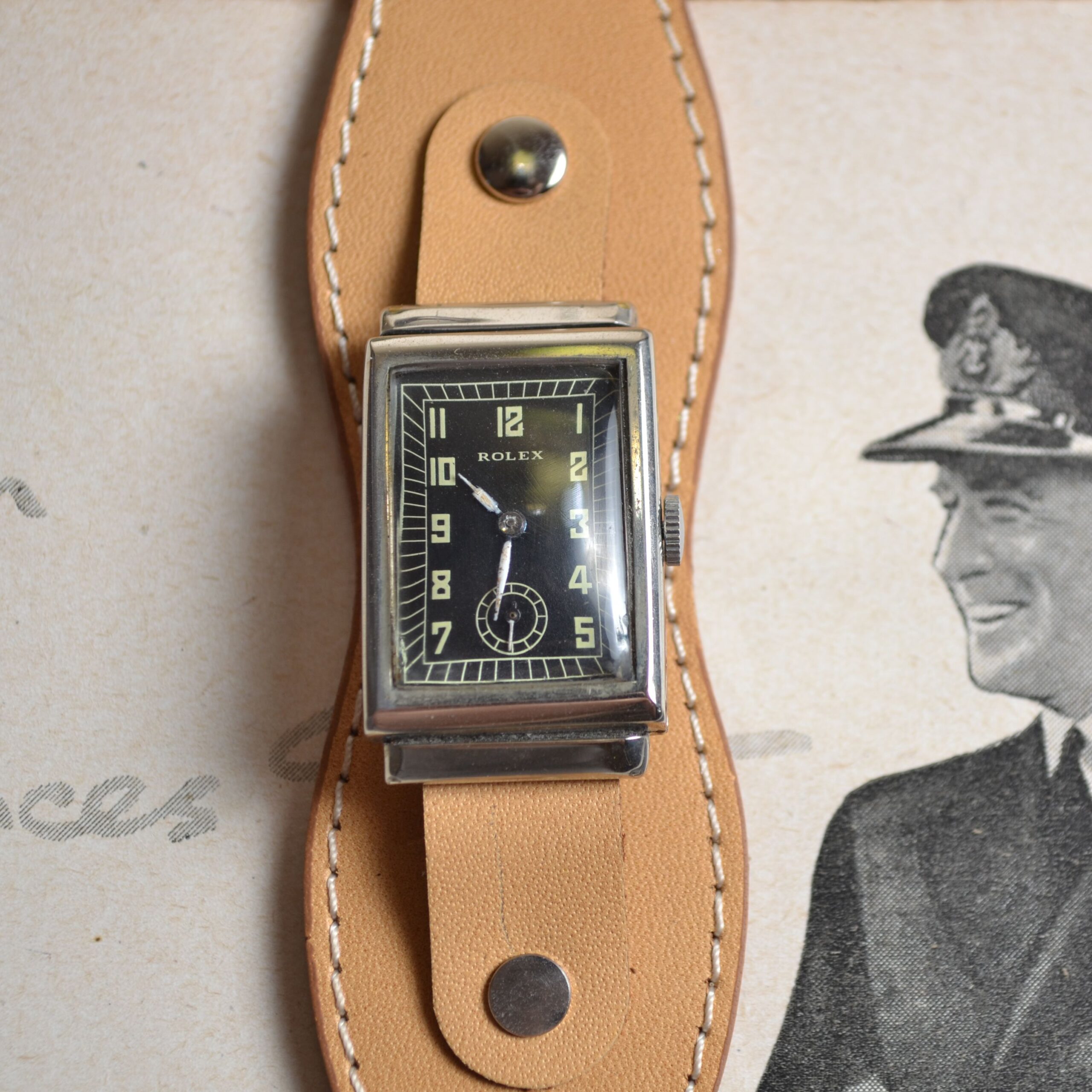 Rolex Art Deco Tank 1920s Military Trench Watch