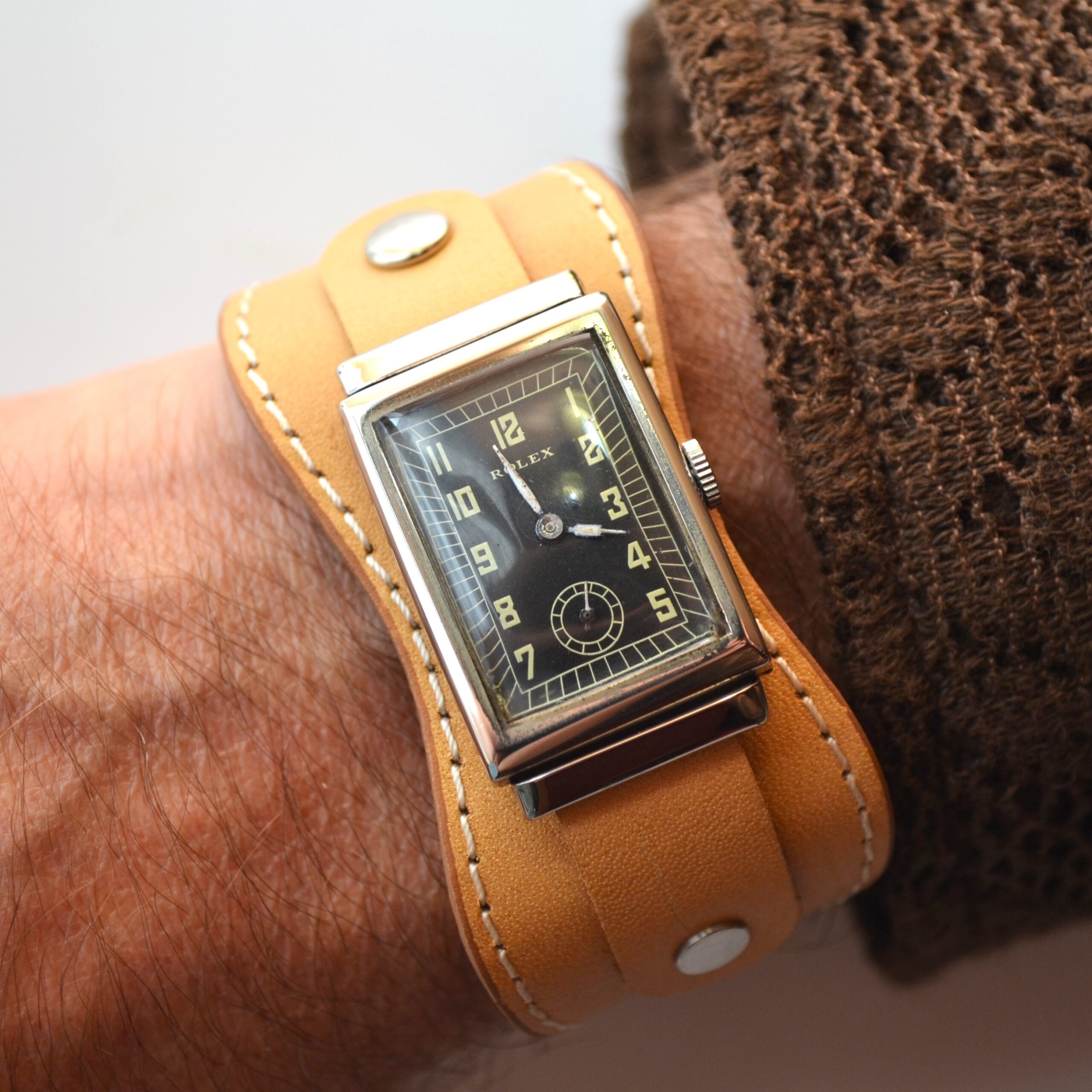 Rolex Art Deco Tank 1920s Military Trench Watch photo 2