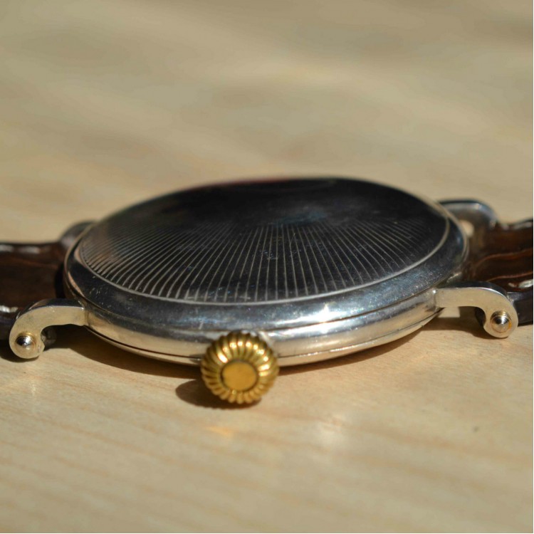 Girard-Perregaux Oversize Hunter Antique Silver Men's Wrist Watch 1900