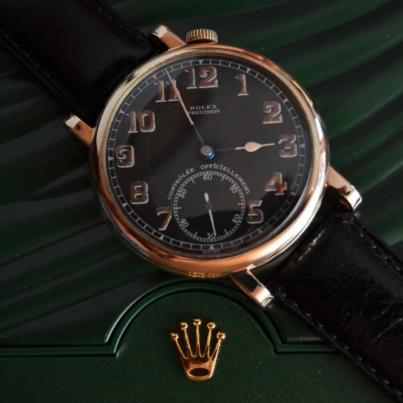 Gold Rolex Military Watch – Pre-Panerai Elinvar Caliber 550 in Solid Gold (Rare Issue)