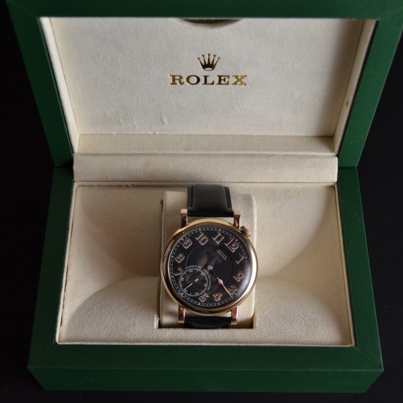 Gold Rolex Military Watch – Pre-Panerai Elinvar Cal. 550 in Solid 9K Gold photo 3