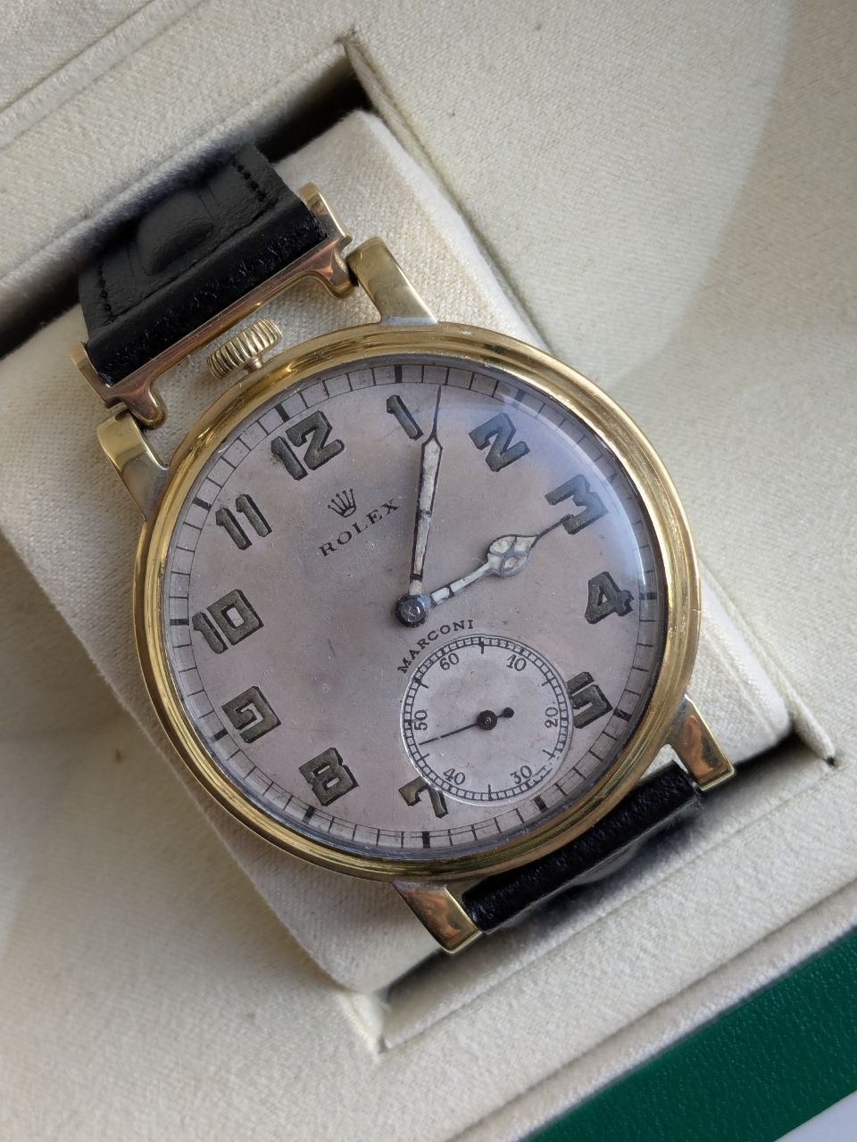 Military luminous Rolex Marconi — 47.5 mm, 1930s