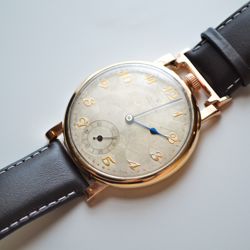 Rolex Solid Gold Military Bubble Back Commander Watch – WW2 Art Deco photo 2