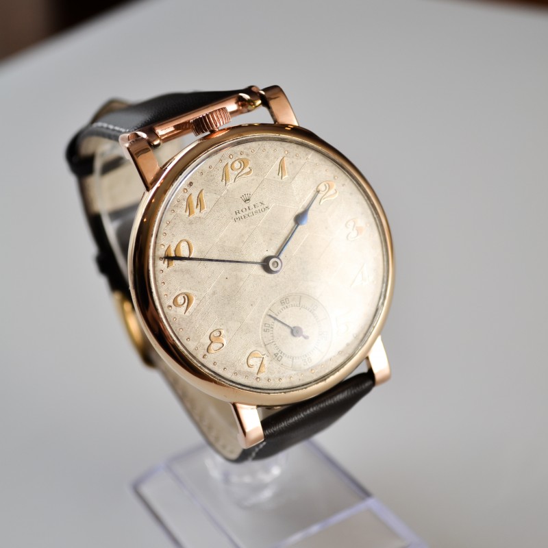 Rolex Solid Gold Military Bubble Back Commander Watch – WW2 Art Deco photo 3