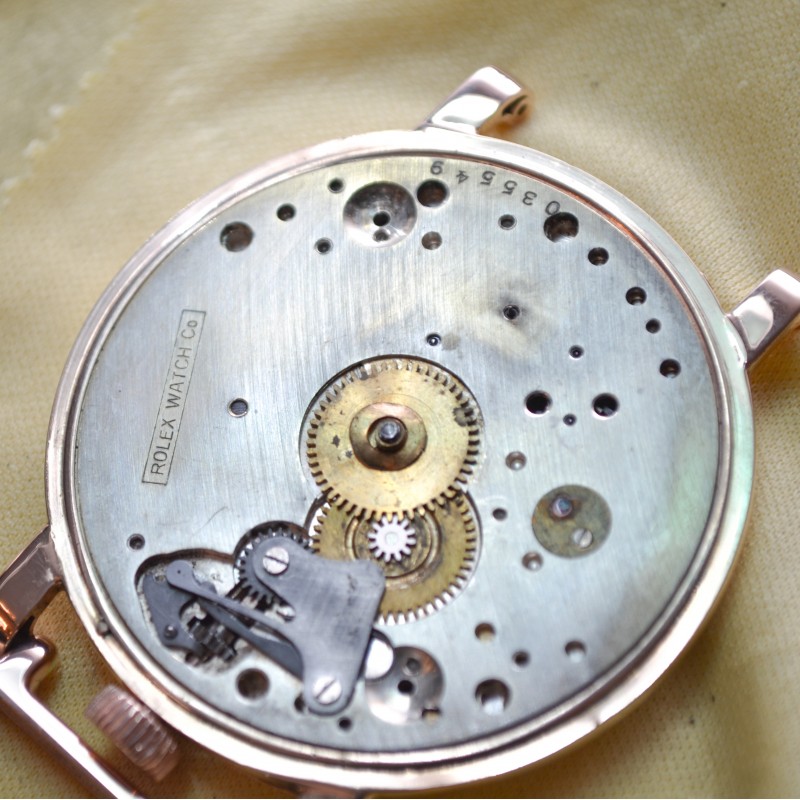Rolex Solid Gold Military Bubble Back Commander Watch – WW2 Art Deco photo 8