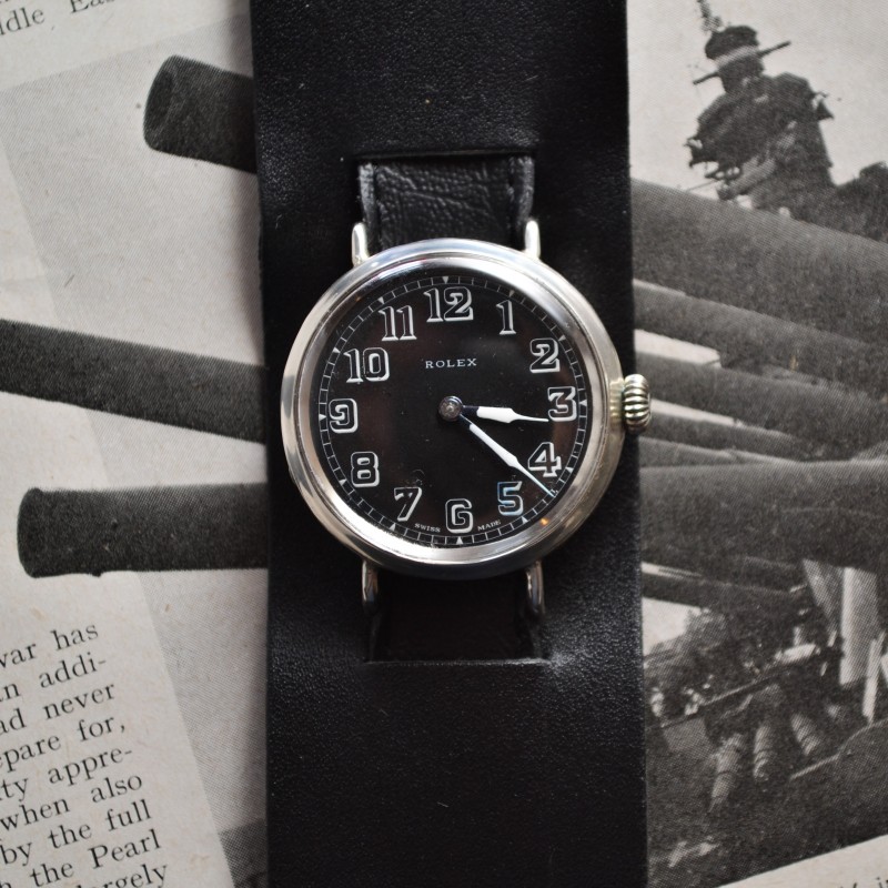 Rolex Prima Pre-Oyster 34mm Silver Trench Watch – WW1 Military, 17 Jewels photo 3