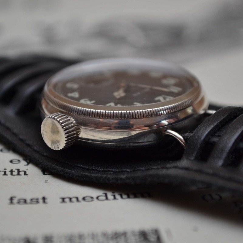 34mm Rolex WW1 RFC 1916 British pilot military trench vintage men's watch 15 Jewels semi hermetic solid silver screw down case photo 5