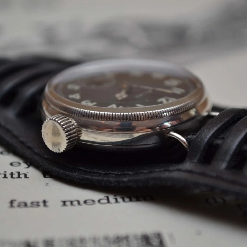 34mm Rolex WW1 RFC 1916 British pilot military trench vintage men's watch 15 Jewels semi hermetic solid silver screw down case