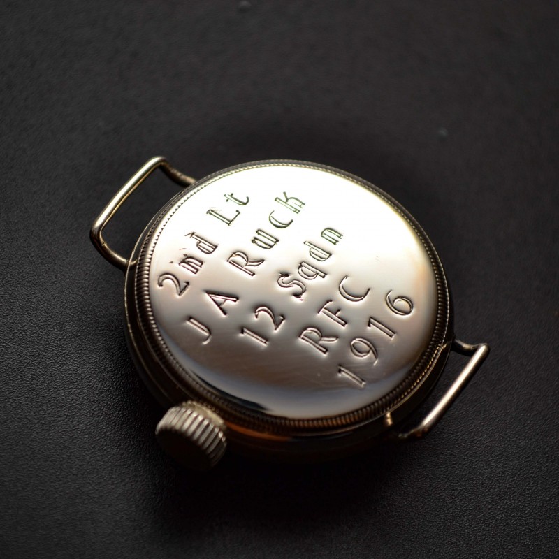 34mm Rolex WW1 RFC 1916 British pilot military trench vintage men's watch 15 Jewels semi hermetic solid silver screw down case photo 6
