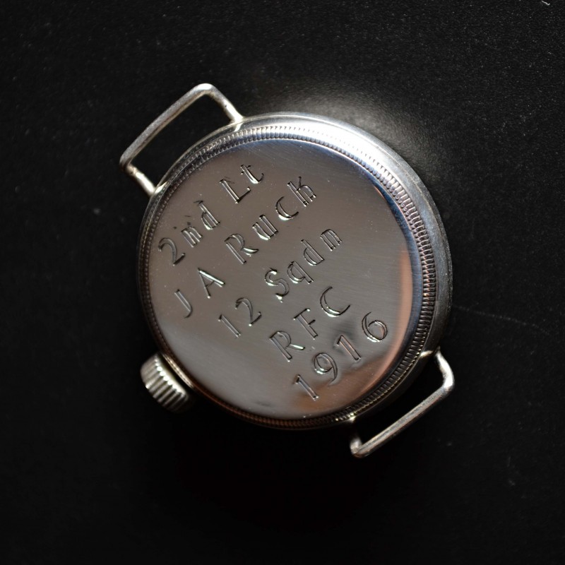 34mm Rolex WW1 RFC 1916 British pilot military trench vintage men's watch 15 Jewels semi hermetic solid silver screw down case photo 7