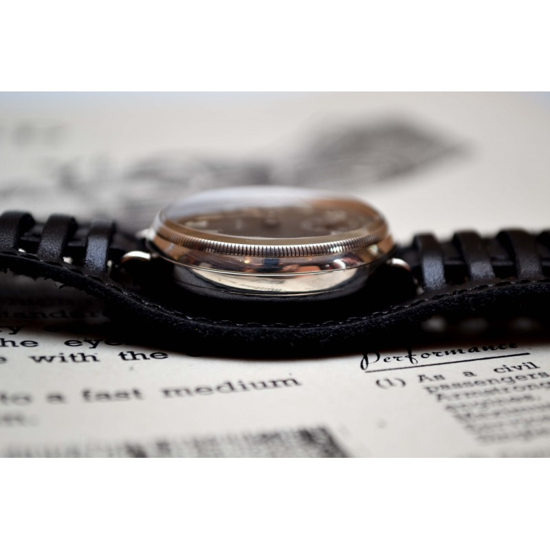 34mm Rolex WW1 RFC 1916 British pilot military trench vintage men's watch 15 Jewels semi hermetic solid silver screw down case photo 11