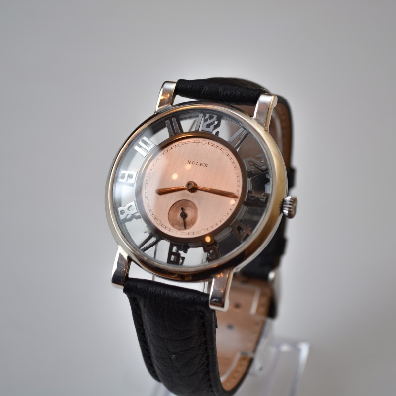 Rolex Skeleton c.1940 Vintage Art Deco Dress Watch 41mm photo 3