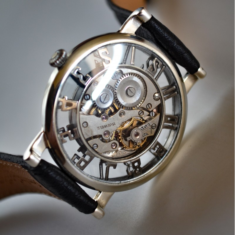 Rolex Skeleton c.1940 Vintage Art Deco Dress Watch 41mm photo 6