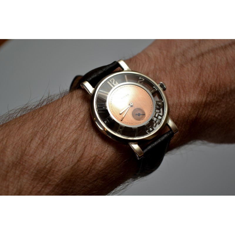 Rolex Skeleton c.1940 Vintage Art Deco Dress Watch 41mm photo 8