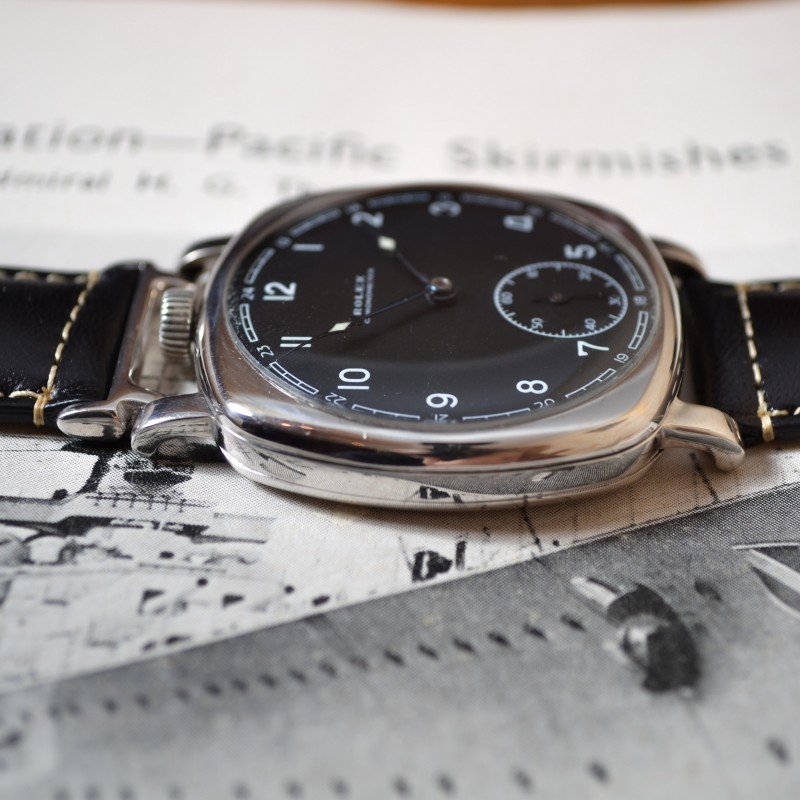 Rolex 43mm Cushion Case WW2 Military Watch – Pre-Panerai Black Dial photo 4