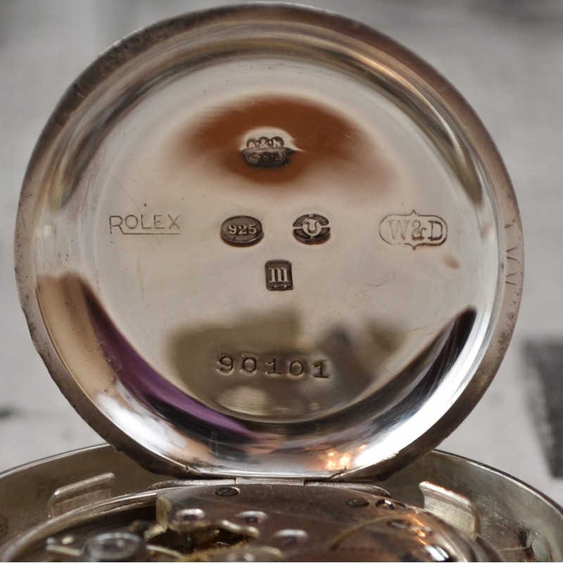 Rolex H. Wilsdorf WW1 Trench Watch – 43mm Solid Silver, 1910s photo 7