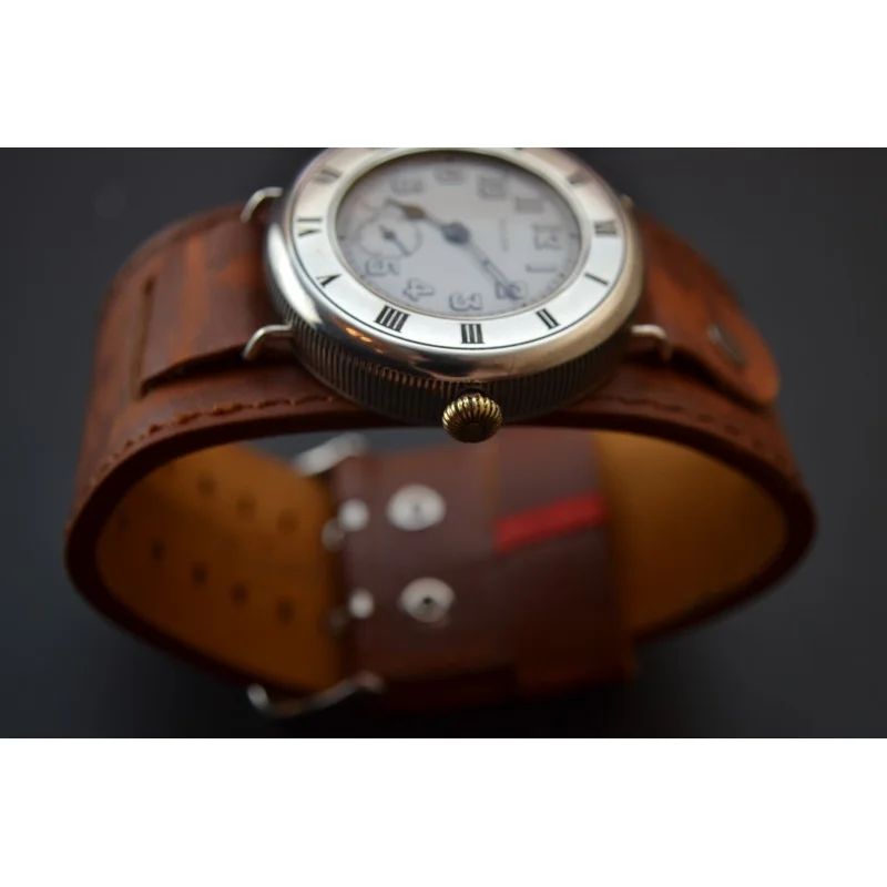 43mm Rolex Unicorn vintage WW1 trench watch solid sterling silver military antique officers collectable rare timepiece
